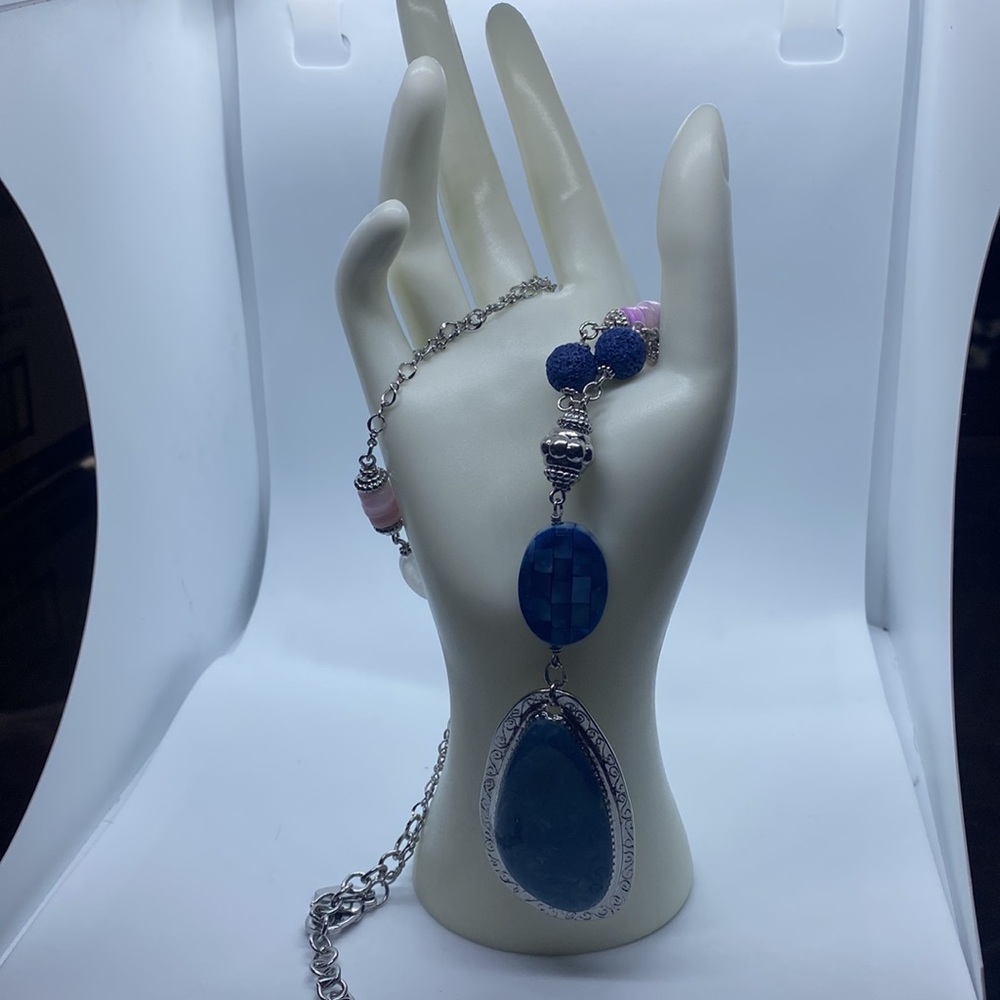 Chico’s Necklace (blue and pink)